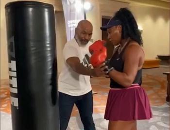 Serena Williams ve hocası Mike Tyson!