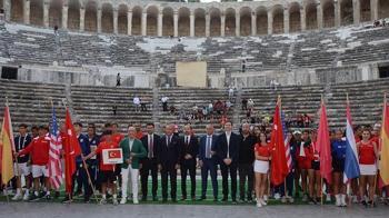 Aspendos Antik Tiyatrosu'nda Teniste Dünya Gençler Şampiyonası'nın basın toplantısı gerçekleştirildi