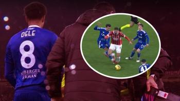 Ne yaptın Dele Alli: 9 dakika sonra kırmızı kart
