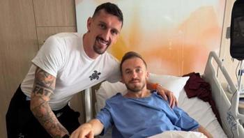 Savic'ten ameliyat olan Visca'ya ziyaret