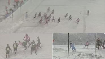 Karla kaplı zeminde oynanan Kanada Premier Lig finalinde muhteşem gol