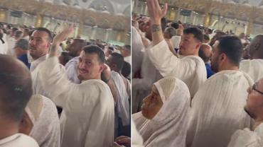 Galatasaraylı taraftardan Umre'de Mert Hakan Yandaş'a tezahürat