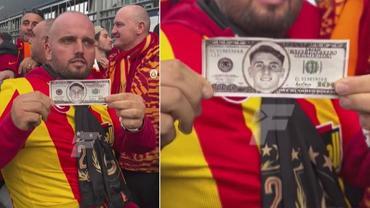 Galatasaraylı taraftarlardan Kerem Aktürkoğlu'na dolarlı gönderme