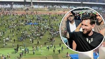 Messi'yi göremeyen Hintli taraftarlar stadyumu tahrip etti!