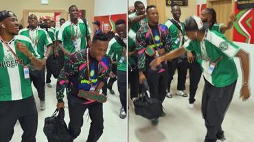 Osimhen ve Ndidili Nijerya stada dansla giriş yaptı