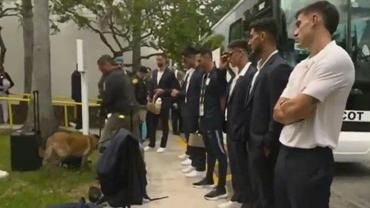 ABD'de Uruguay kafilesine polis ve narkotik köpekli arama!