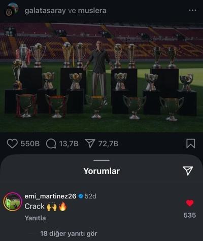 Emiliano Martinezden olay Galatasaray yorumu: Taraftarlar akın etti Musleranın vedasından sonra...