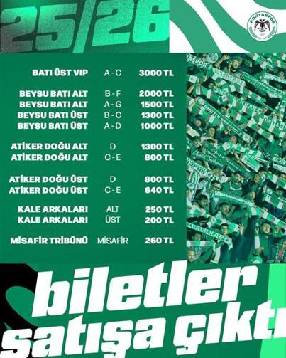 Konyaspor - Samsunspor maçının biletleri satışa sunuldu