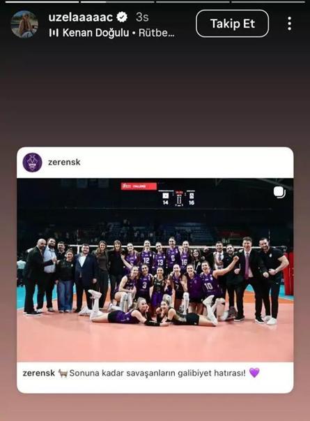 Zeren Spordan 3-2lik Fenerbahçe Medicana galibiyeti sonrası olay gönderme Rütbeni Bileceksin