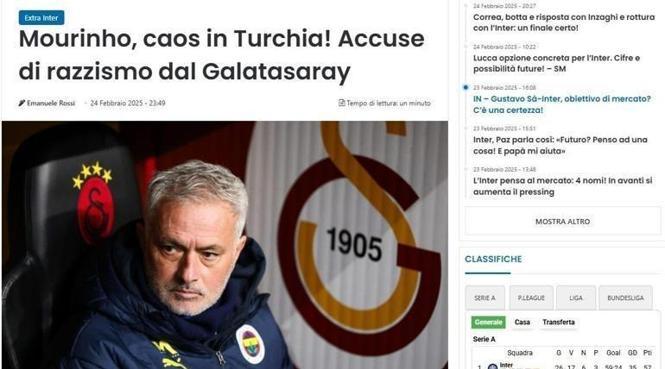 EL TIEMPO: 'Mourinho, Türkiye'de kriz yarattı'