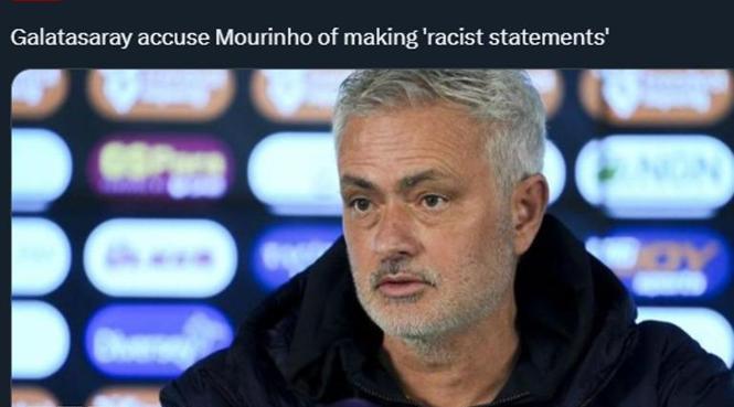 BBC: 'Galatasaray, Mourinho'yu ırkçılıkla suçluyor'