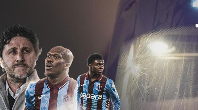 Trabzonspor otobüsüne taşlı saldırı
