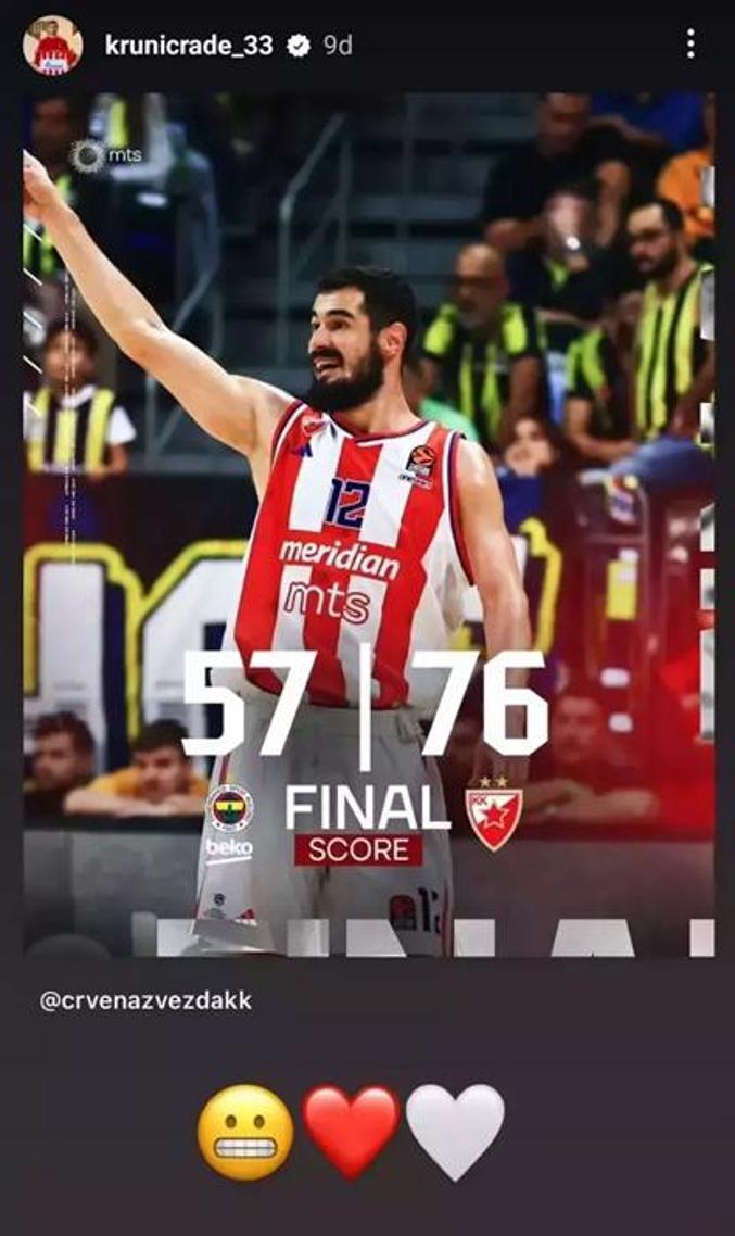 Rade Krunicten Fenerbahçelileri çıldırtan paylaşım Mağlubiyet sonrası yaptı yapacağını