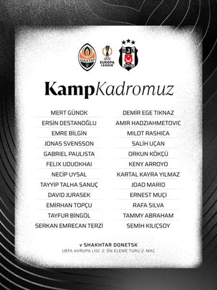Shakhtar Donetsk-Beşiktaş maçı ne zaman, saat kaçta, hangi kanalda canlı yayınlanacak (UEFA Avrupa Ligi 2. ön eleme turu rövanş maçı)