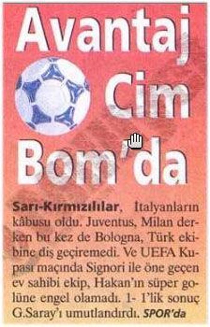 BOLOGNA 1-1 GALATASARAY