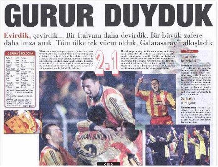GALATASARAY 2-1 BOLOGNA