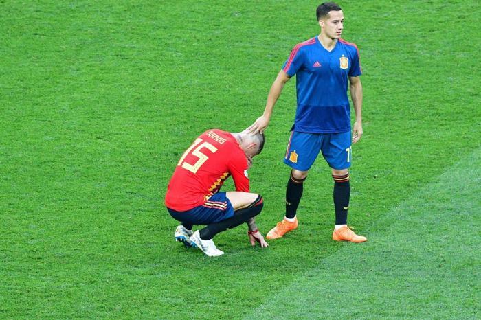 İspanyol oyuncuların maç sonu büyük üzüntüsü