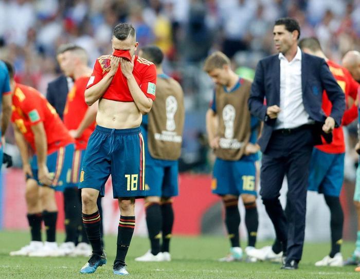 İspanyol oyuncuların maç sonu büyük üzüntüsü
