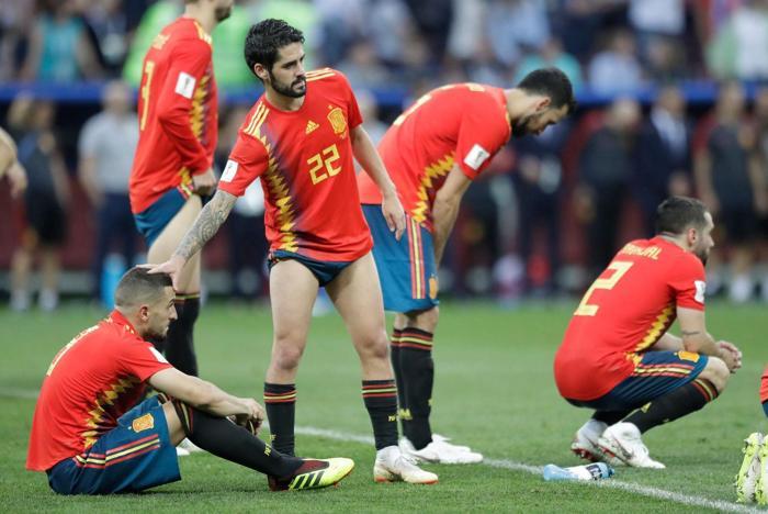İspanyol oyuncuların maç sonu büyük üzüntüsü