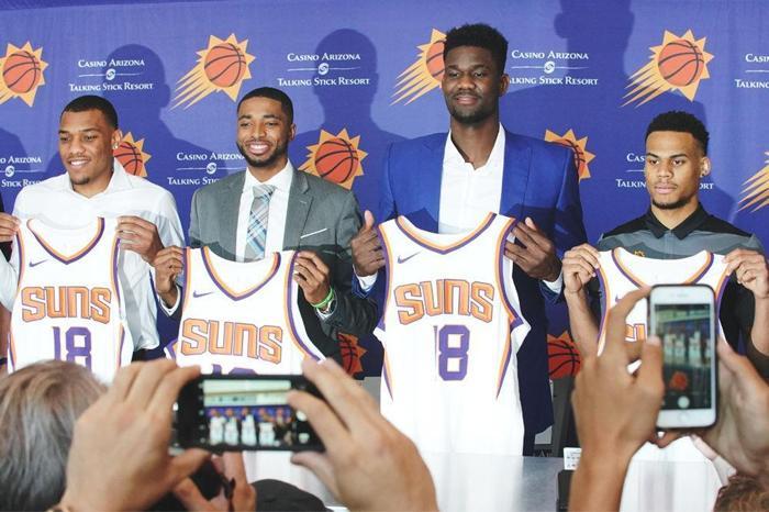 George King - Mikal Bridges - Deandre Ayton - Elie Okobo (Phoenix Suns)
