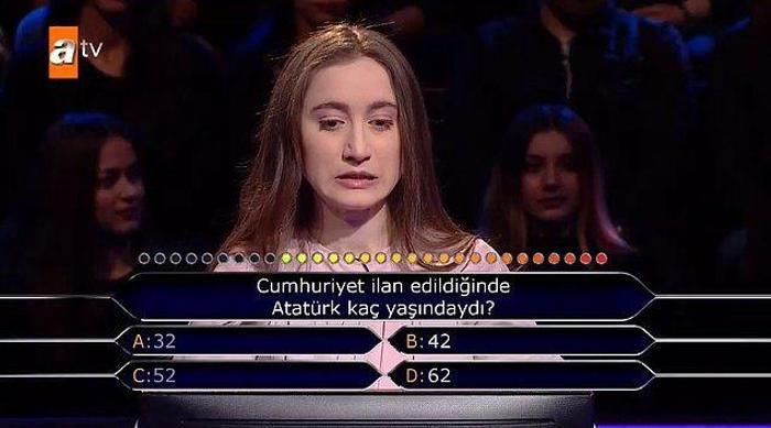 Kim Milyoner Olmak İsterde Atatürk sorusuna 2 joker kullanan yarışmacı tepki aldı