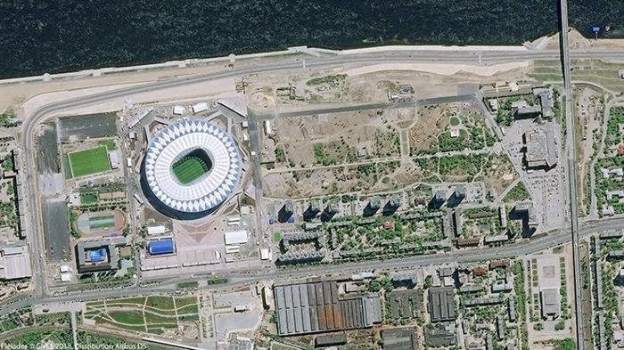 Rusyanın müthiş stadyumlarının uzaydan görüntüleri