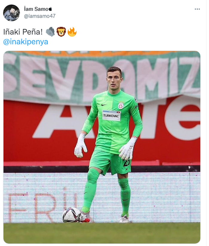 Inaki Pena, Galatasaray taraftarını mest etti: İsmail Çipe olsa 4lük olurduk
