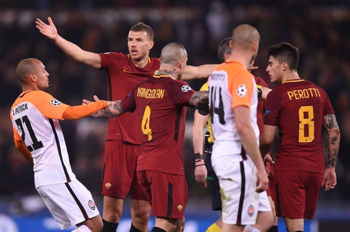 Roma-Shaktar Donetsk maçında olay çıktı