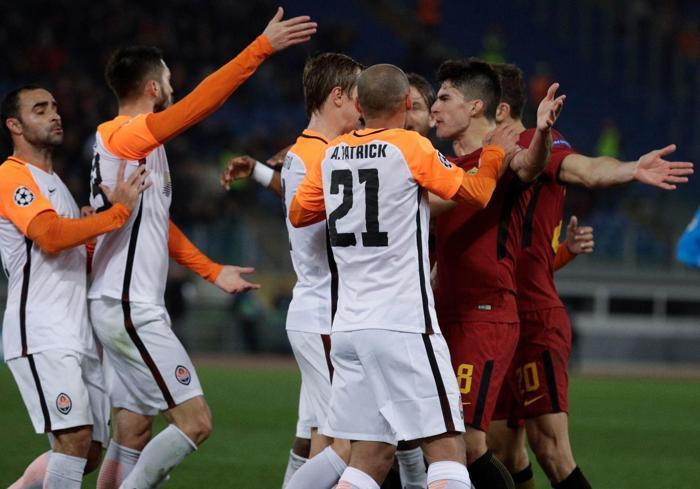 Roma-Shaktar Donetsk maçında olay çıktı