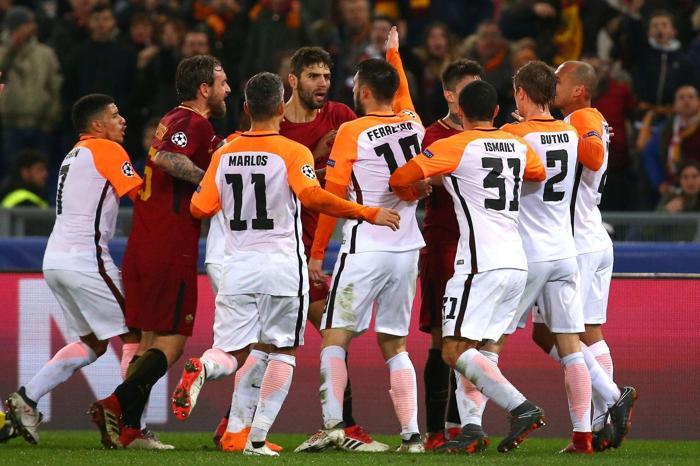 Roma-Shaktar Donetsk maçında olay çıktı