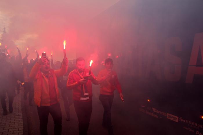 Boluda Galatasaray izdihamı