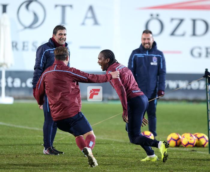 Trabzonsporda neşeli idman Futbolcuların keyifli olması dikkat çekti