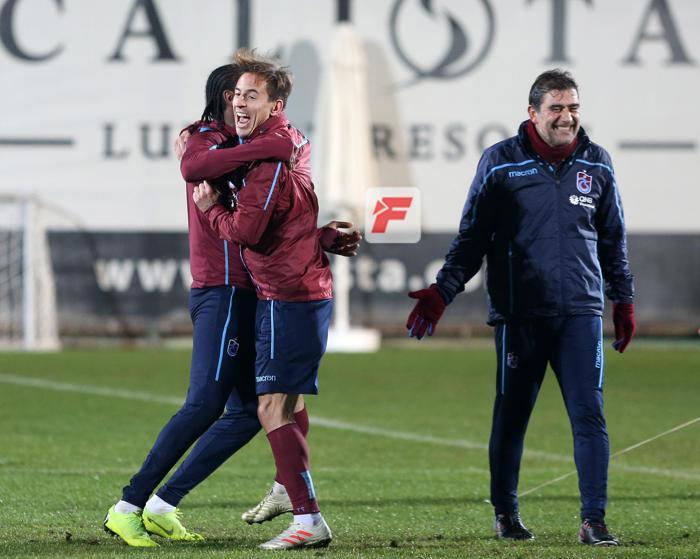 Trabzonsporda neşeli idman Futbolcuların keyifli olması dikkat çekti