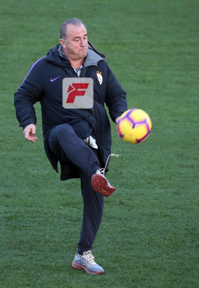 Galatasaray antrenmanında Fatih Terim şov