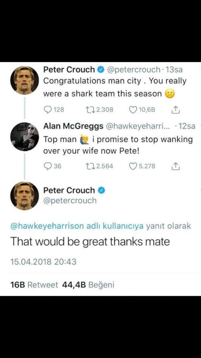 CROUCH TEŞEKKÜR ETTİ