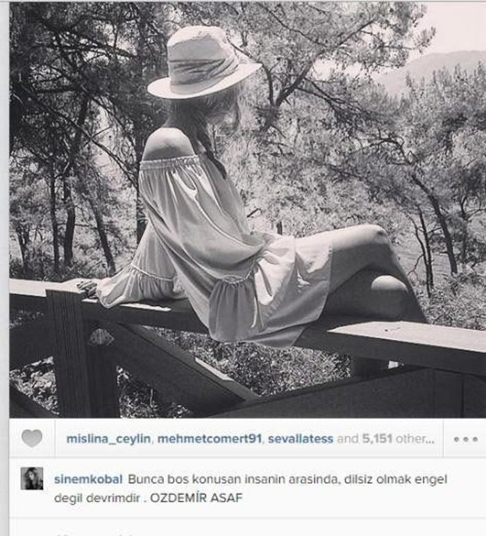 Sinem Kobaldan kafaları karıştıran paylaşım