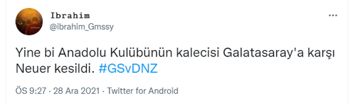 Abdülkadir Sünger, Galatasaray-Denizlispor maçına damga vurdu