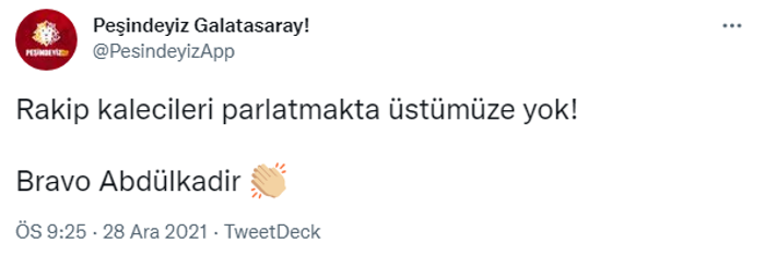 Abdülkadir Sünger, Galatasaray-Denizlispor maçına damga vurdu