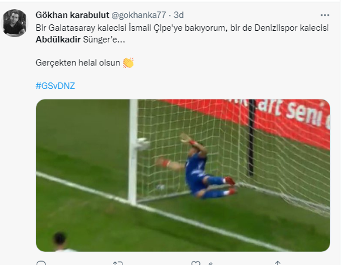 Abdülkadir Sünger, Galatasaray-Denizlispor maçına damga vurdu