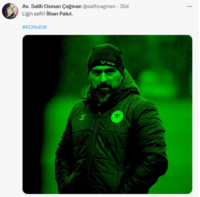 İlhan Palut, Konyaspor-Beşiktaş maçı sonrası omuzlarda