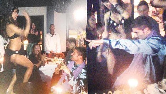 Roman Neustadtere dansözlü kutlama Beşiktaş maçı öncesi Lens de oradaydı