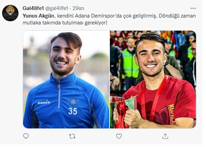 Adana Demirspor - Galatasaray maçında Yunus Akgün fırtınası