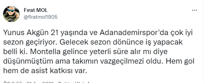 Adana Demirspor - Galatasaray maçında Yunus Akgün fırtınası