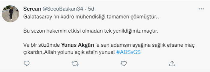 Adana Demirspor - Galatasaray maçında Yunus Akgün fırtınası