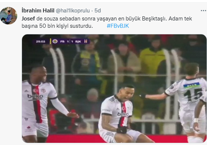 Kadıköyde Josef fırtınası Fenerbahçe taraftarı çıldırdı, Beşiktaş taraftarı mest oldu