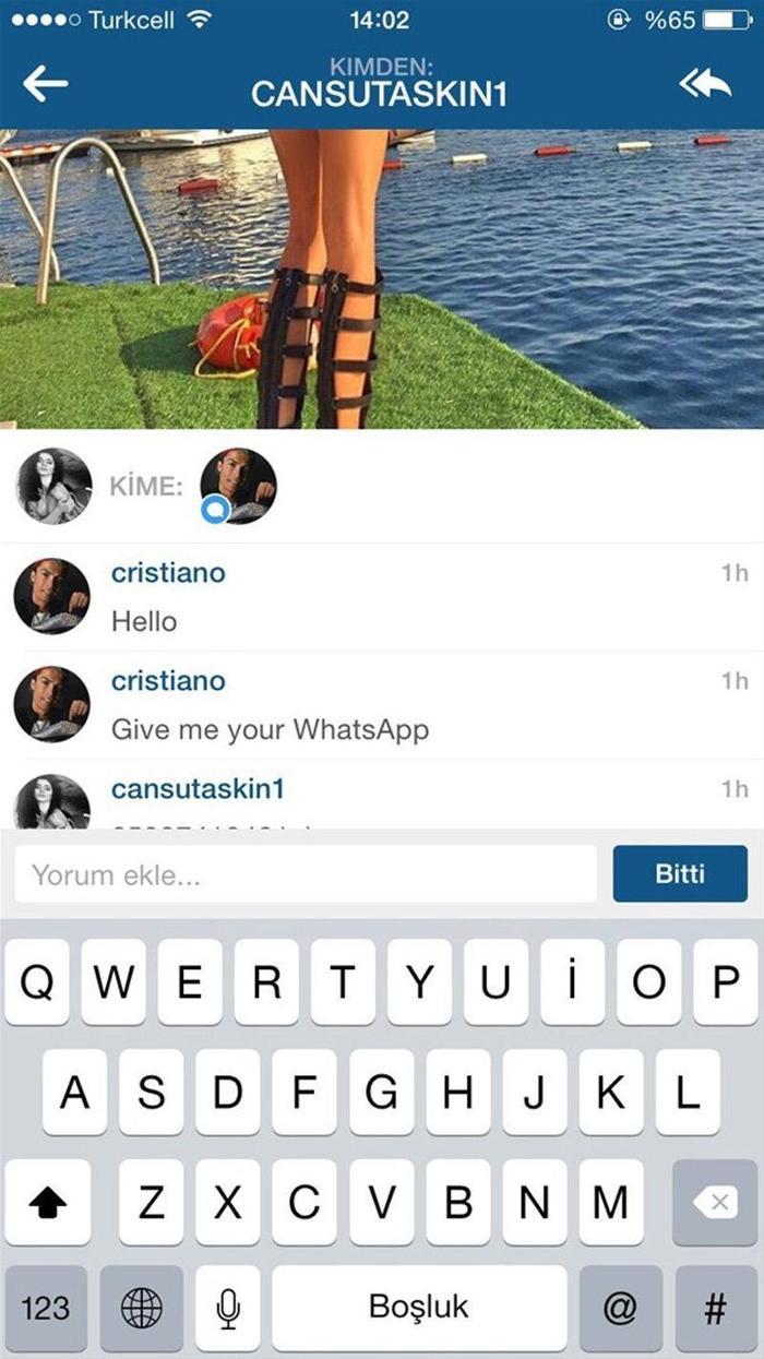 Ronaldonun gözdesi Cansu Taşkın Çin yolcusu
