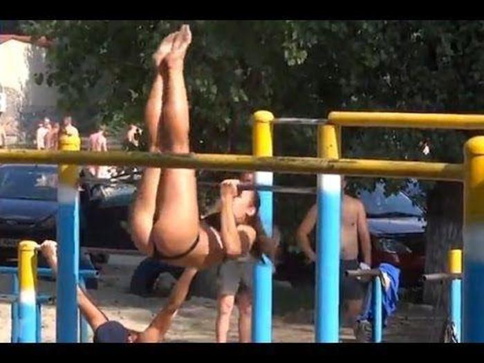 Ukraynada yeni akım: Parkta spor