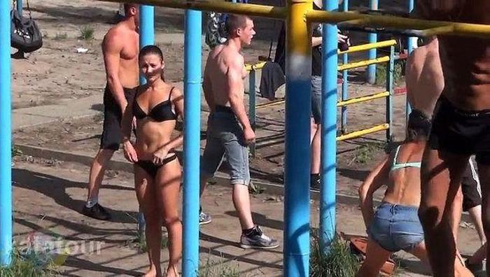 Ukraynada yeni akım: Parkta spor