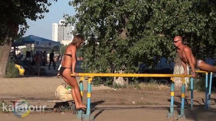 Ukraynada yeni akım: Parkta spor