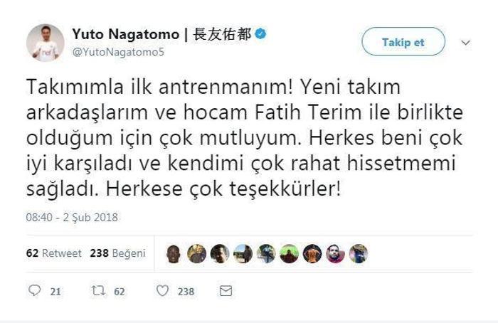 Galatasarayda Nagatomo rüzgarı...